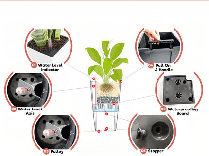 Indoor Outdoor Planter With Automatic Watering System