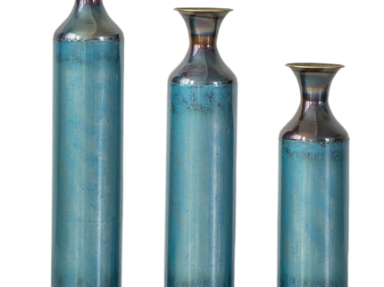 Modern Droplet Shaped Floor Vase Set, 3 Piece Home Decor