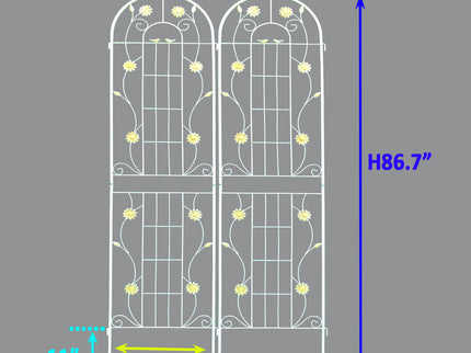 Metal Garden Trellis Rustproof Trellis For Climbing Plant Outdoor Flower Support