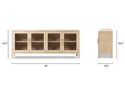 Marlowe - Glass Door Sideboard - White