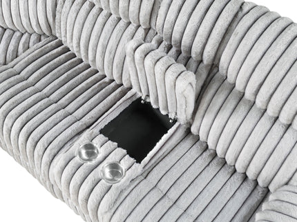 Bruni - Sectional Sofa With LED Lighting And Manual Recline - Gray