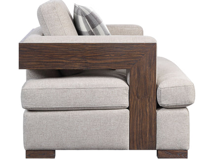 Niamey - Loveseat With 2 Toss Pillows - Walnut