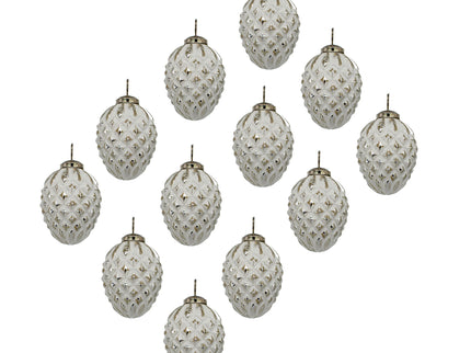 Glass Decorative Hanging Ball Christmas Tree Ornaments (Set of 12)