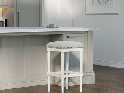 Square Stool With Upholstered Seat