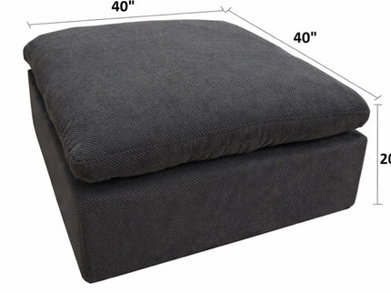 Full Compressed Ottoman - Dark Gray