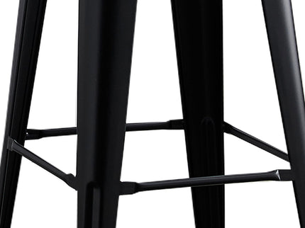 Backless Lightweight Bar Stools (Set of 2) - Black