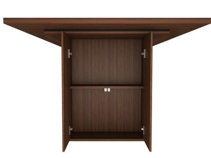 Rectangular Dining Table With Storage Base - Walnut