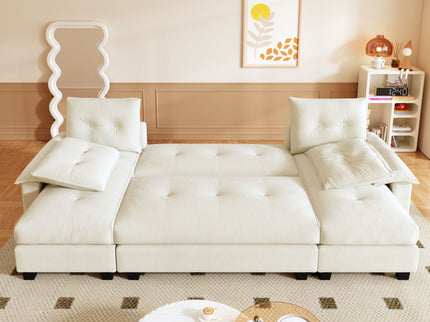 U-Shaped Sleeper Sofa With Pull Out Bed