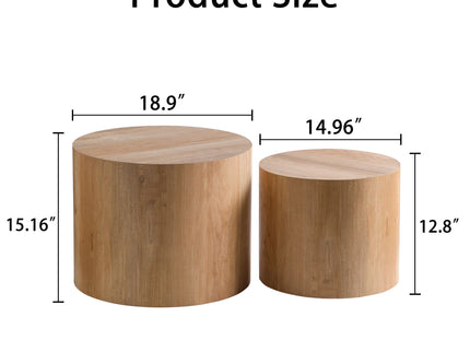 Modern Round Nesting Coffee Table (Set of 2)
