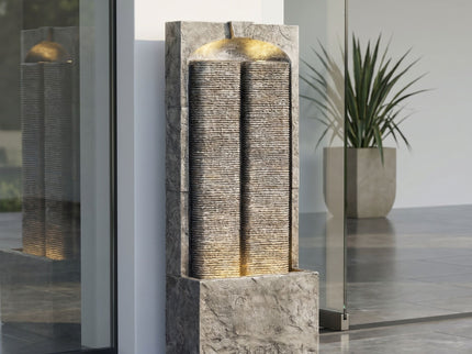 Modern Outdoor Water Fountain With LED Lights