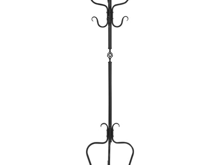 Coat Rack, Hall Tree, Free Standing, 8 Hooks, Entryway, Transitional - Black
