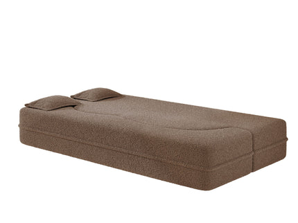 Modern Floor Sleeper Sofa Bed With 2 Pillows, Convertible Twin Size Folding Mattress For Living Room