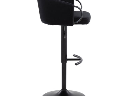 Claire - Contemporary Adjustable Barstool With Swivel With Rounded T Footrest (Set of 2)