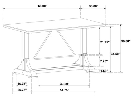 Tremont - Counter Height Dining Table - White