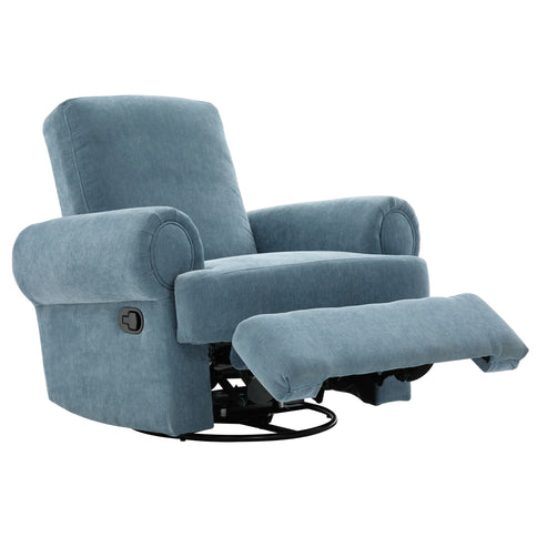 Manual Swivel Recliner Rocker Chair With Adjustable Backrest