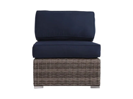 Modern Patio Rattan Sectional Set With Cushions