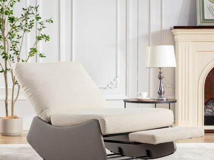 Modern Rocking Chair Recliner, Comfy Rocker Nursery Chair With Footrest, Accent Reading Chair, Upholstered Lounge Chair For Relaxing, Resting, Soft Padded Rocker For Indoor Living Room Bedroom