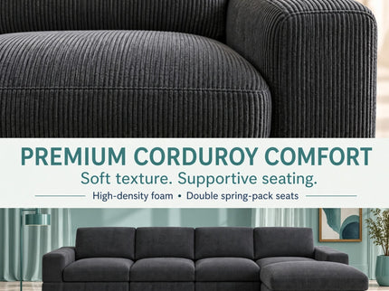 Modular Sectional Sofa, Reversible Set