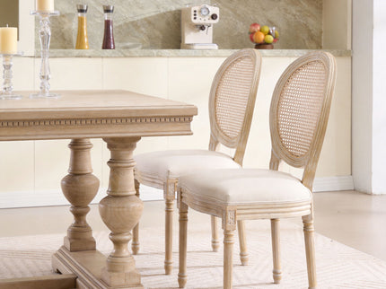 French Country Dining Chairs & Round Back (Set of 2)