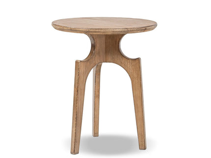 Carmel - Round Side Table - Antique Brown