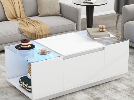 LED Coffee Table, Modern Center Table