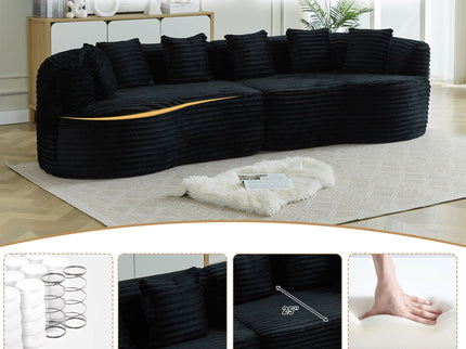 Sectional Sofa, Oversized 4 Seater With Deep Seat Design