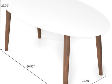 Ada - Mid-Century Modern Style Oval Dining Table