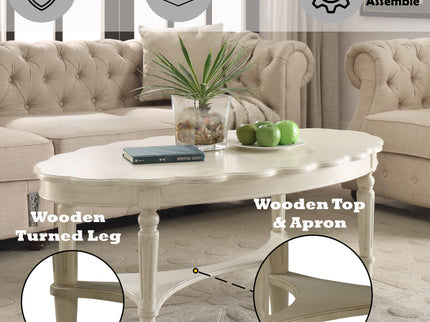 Fordon - French Antique Coffee Table - Ivory