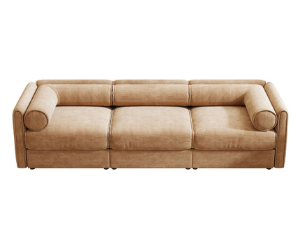 Stylish Sofa With Storage Seat And Cylindrical Backrest