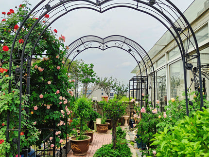 Metal Garden Arch Assemble Freely With 8 Styles Garden Arbor Trellis Climbing Plants Support Rose Arch