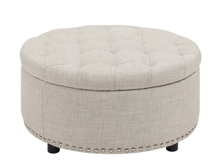 Tufted Storage Ottoman With Upholstery