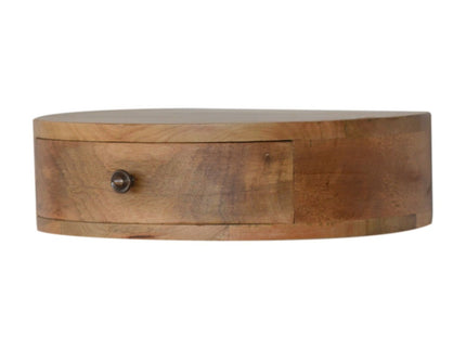 Wall Mounted Rounded Nightstand - Oak