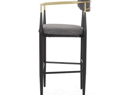 Upholstered Bar Stools With Backs For Kitchen Island (Set of 2)