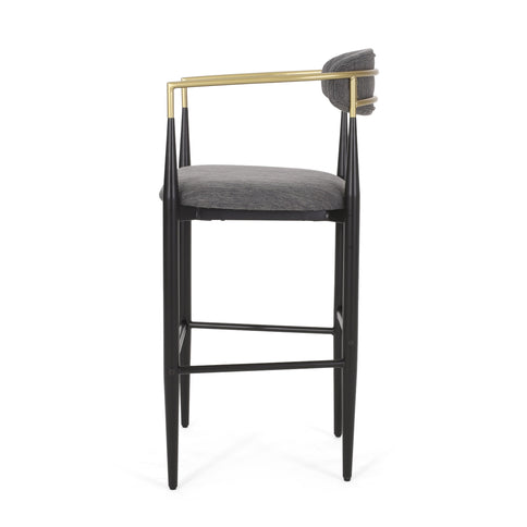 Upholstered Bar Stools With Backs For Kitchen Island (Set of 2)