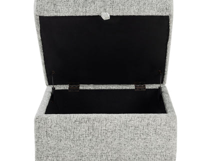 Emiliano - Sectional Sofa With 3 Pillows And Storage Ottoman - Nickel