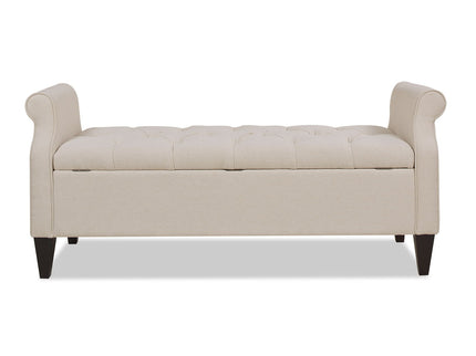 Jacqueline - Tufted Roll Arm Storage Bench
