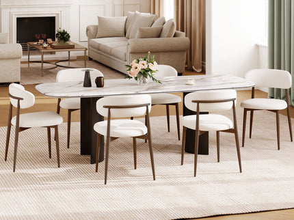 Upholstered Dining Chairs For Dining Room (Set of 2) - Beige