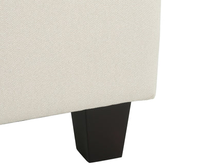 Springfield - Ottoman Contemporary Design Fabric Birch Wood Legs - Beige