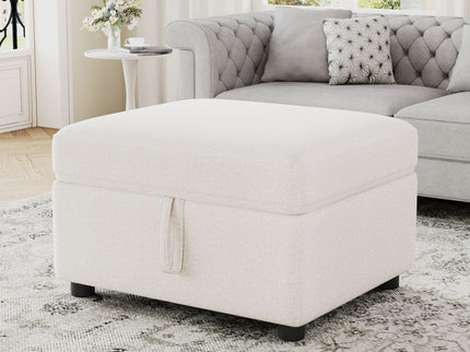 Movable Storage Ottoman Footrest For Living Room