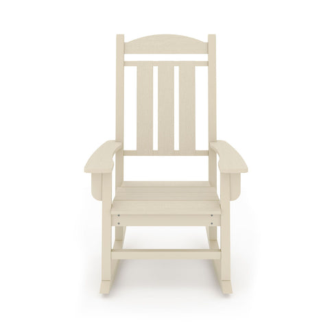Traditional Porch Rocker Classic HDPE Poly Lumber For Porch, Patio, And Garden Comfort