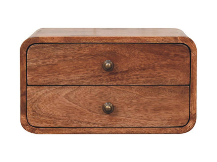 Curved Wall Mounted Bedside Nightstand