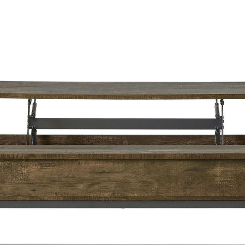 Lift Top Coffee Table With Adjustable Height - Brown