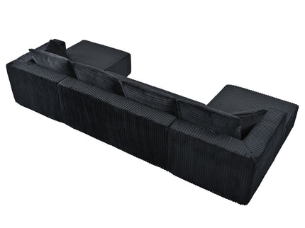 U-Shaped Modular Sectional Sofa With Double Chaise, Oversized Deep Seat For Living Room