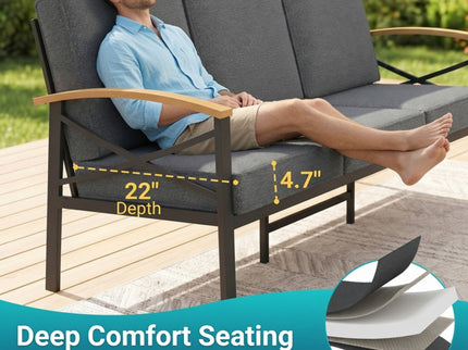 Outdoor Loveseat With Washable Cushions