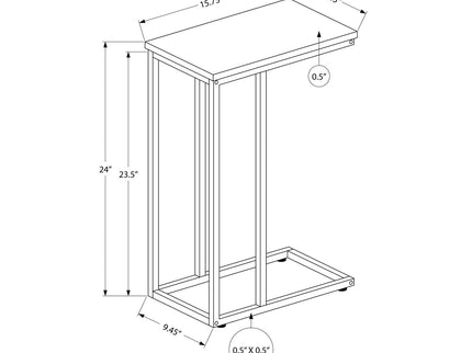 Accent Table, C - Shaped, Space-Saving Functionality
