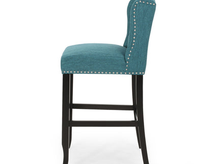 Vienna - Contemporary Fabric Tufted Wingback Counter Stools (Set of 2)