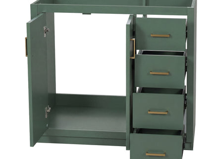 Retro Style Bathroom Vanity, 3 Drawers & Soft Closing Doors