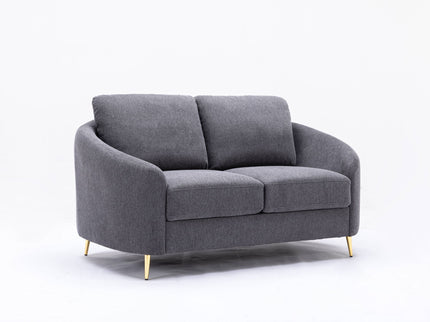 Yuina - Linen Loveseat - Gray
