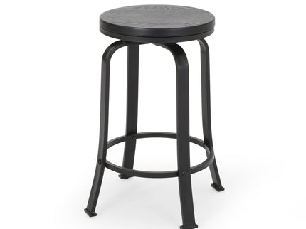 Modern Industrial Counter Stool Set With Swivel Function