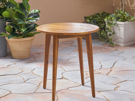 Stamford - Modern Outdoor Bistro Table With Water Resistant - Teak